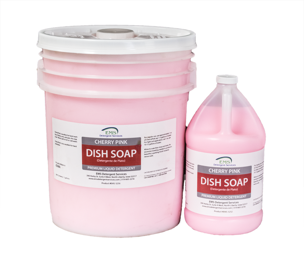 Cherry Pink Dish Soap EMS Detergent Services